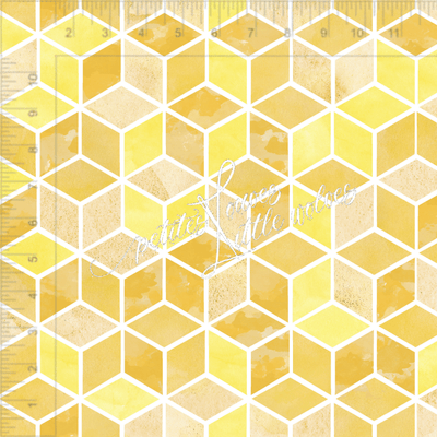Tissu en ligne Québec, Canada Petites Louves PRECO Cubes jaune
